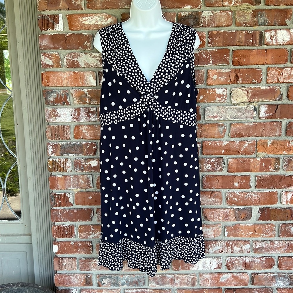 MSK Navy and white midi dress NWT Size 14